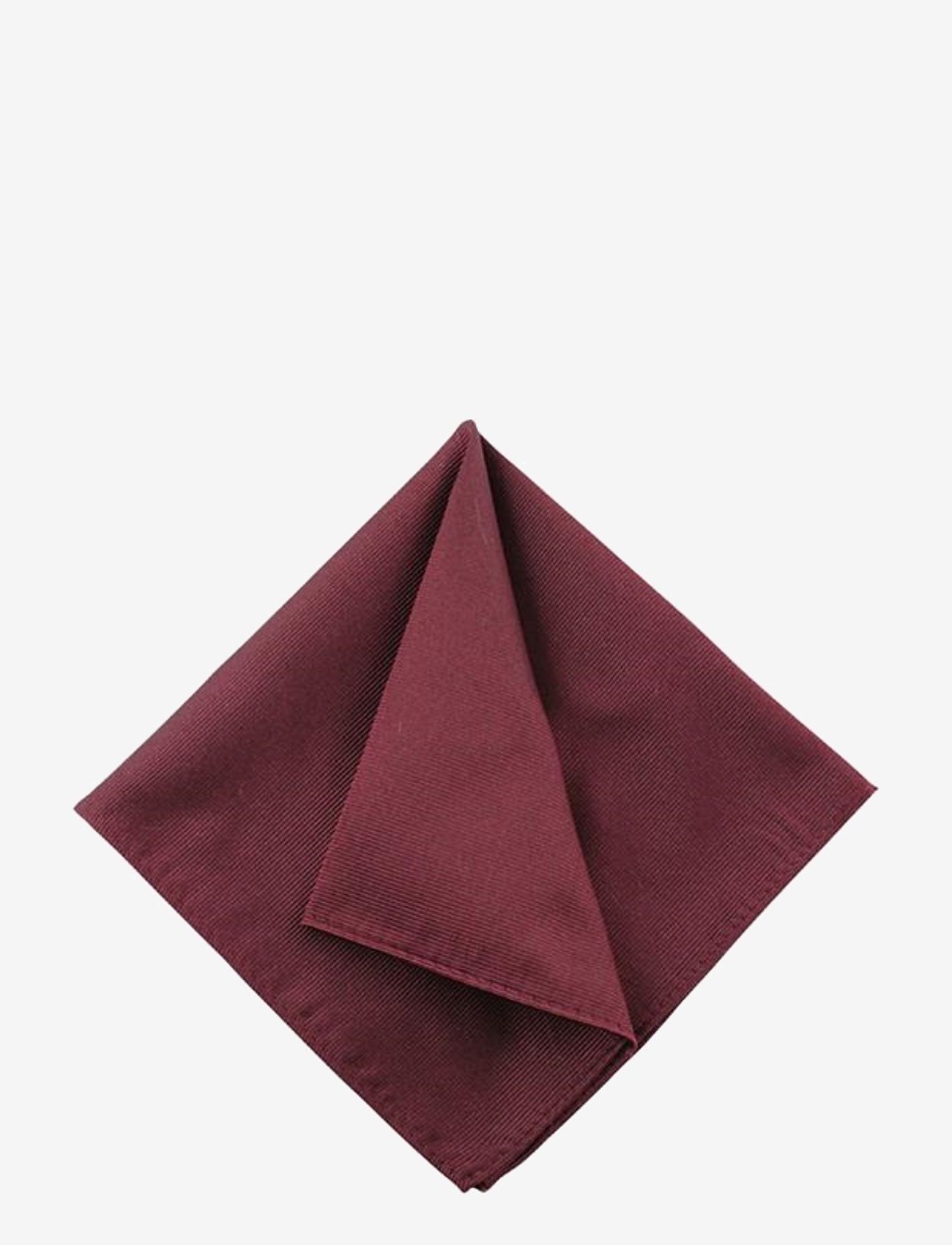 Portia 1924 - Solid Silk Pocket Square - burgundy - 0