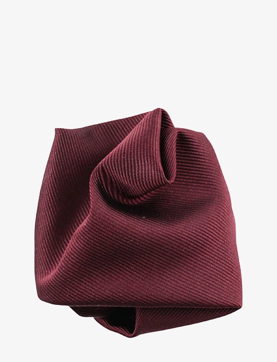 Portia 1924 - Solid Silk Pocket Square - einstecktücher - burgundy - 2