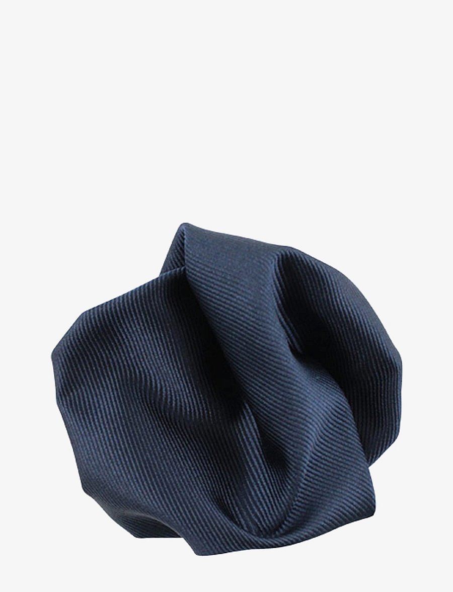 Portia 1924 - Solid Silk Pocket Square - taskurätid - navy - 2
