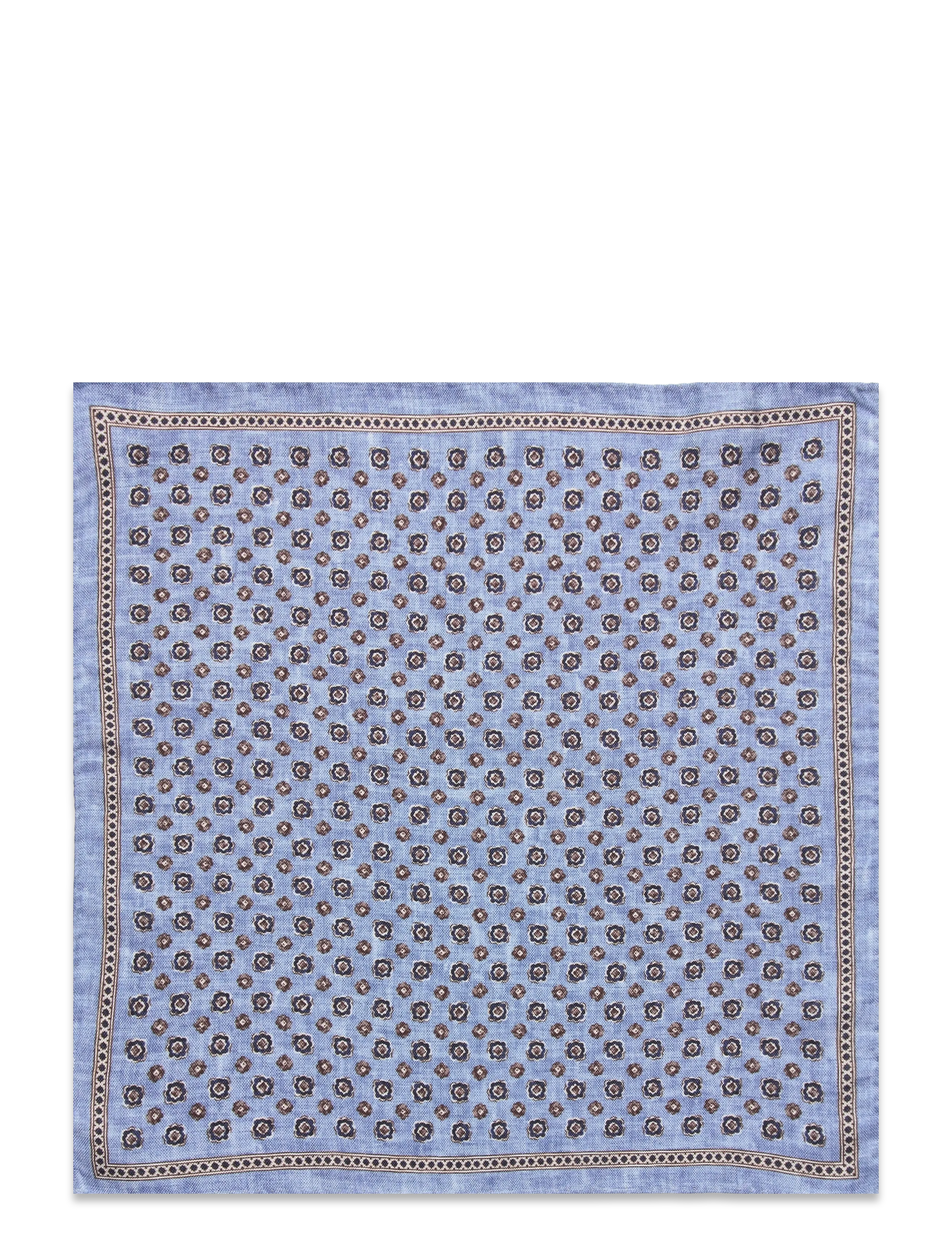 Portia 1924 Pattern Silk Pocket Square - Ties & Accessories - BLUE / blue