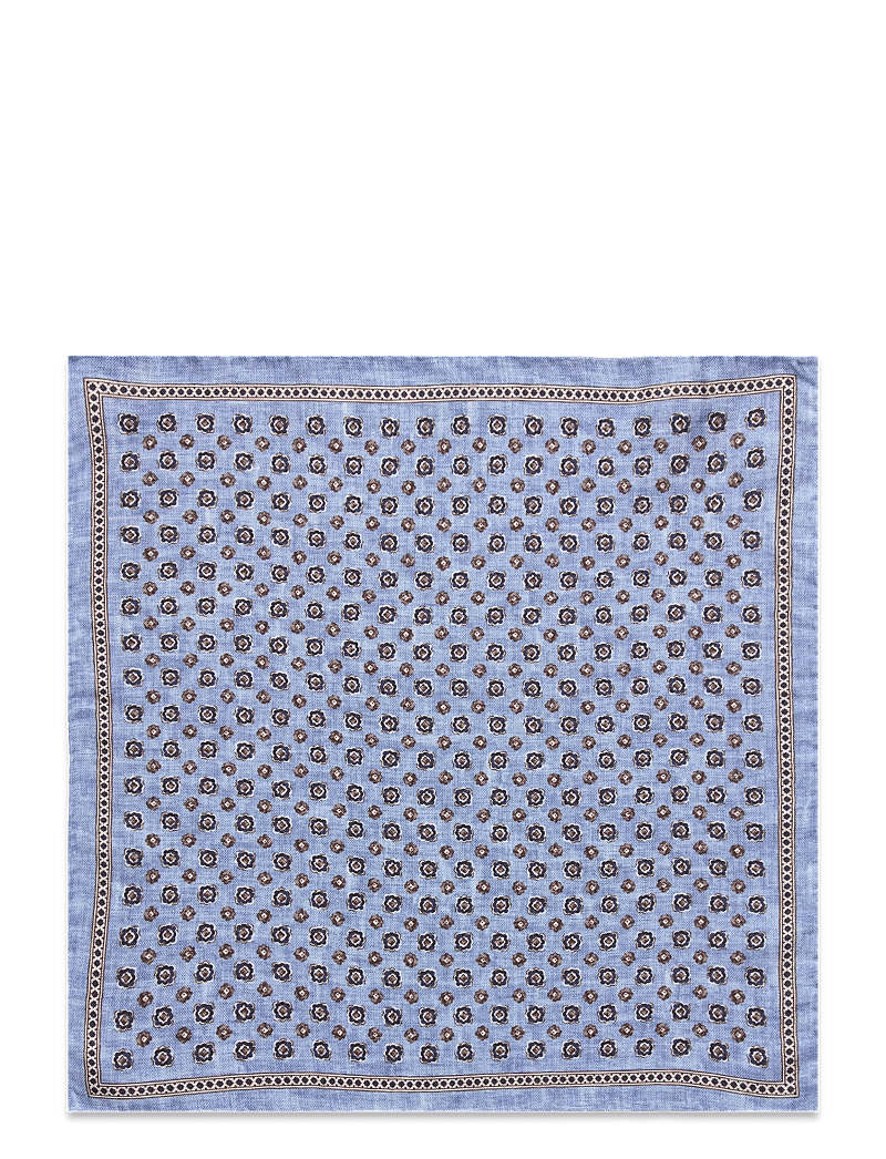 Portia 1924 - Pattern Silk Pocket Square - einstecktücher - blue - 0