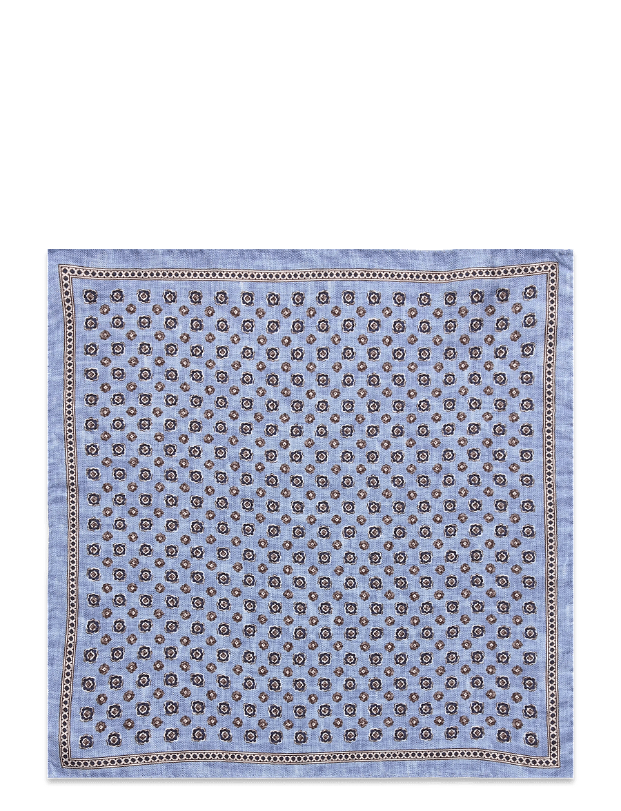 Portia 1924 - Pattern Silk Pocket Square - einstecktücher - blue - 0