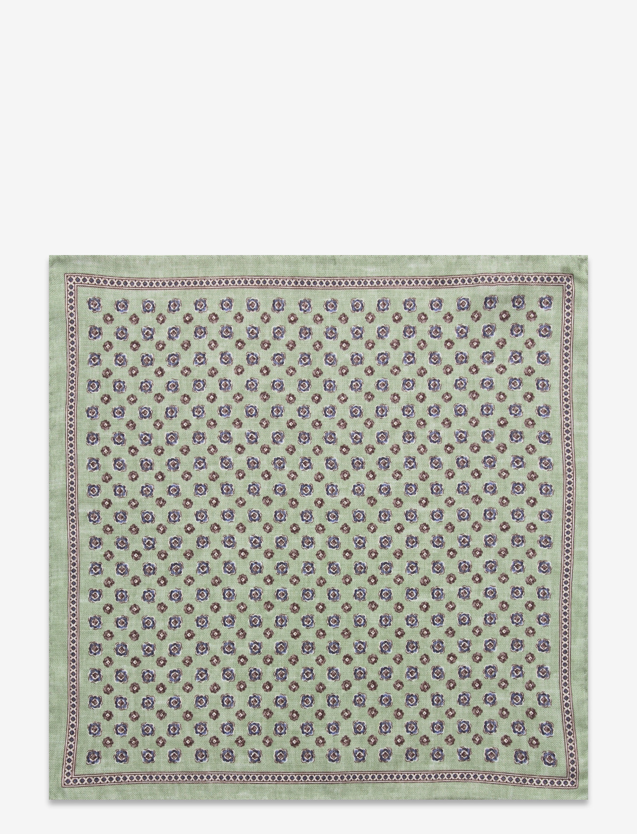 Portia 1924 - Pattern Silk Pocket Square - einstecktücher - green - 0