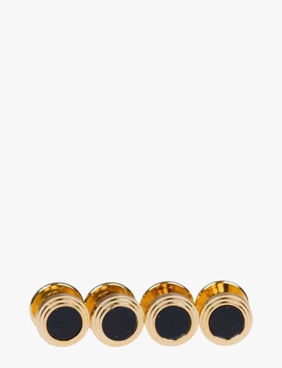 Portia 1924 - Gold & Studset 4 buttons - mansetinööbid - gold/black - 0