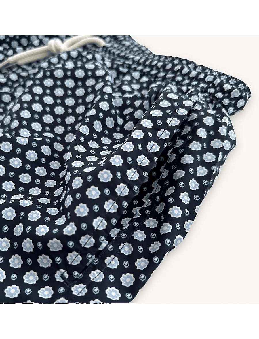Portia 1924 - Floral Swimshorts - badehose - blue - 2