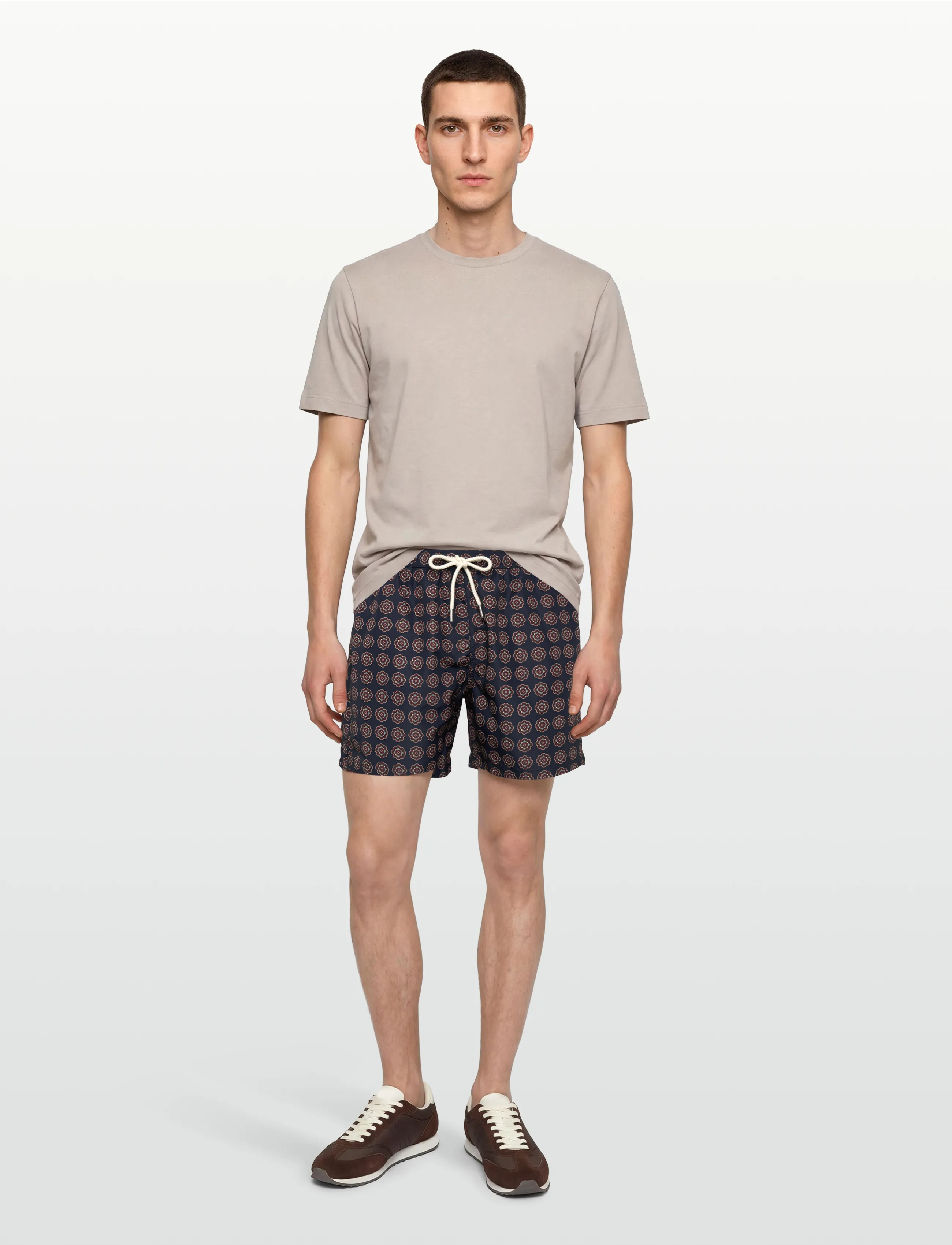 Portia 1924 Pattern Swimshorts, XXL, Navy, Badetøj > Shorts, Herre