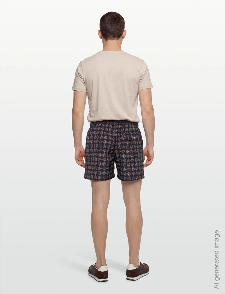 Portia 1924 - Pattern Swimshorts - swim shorts - blue - 4