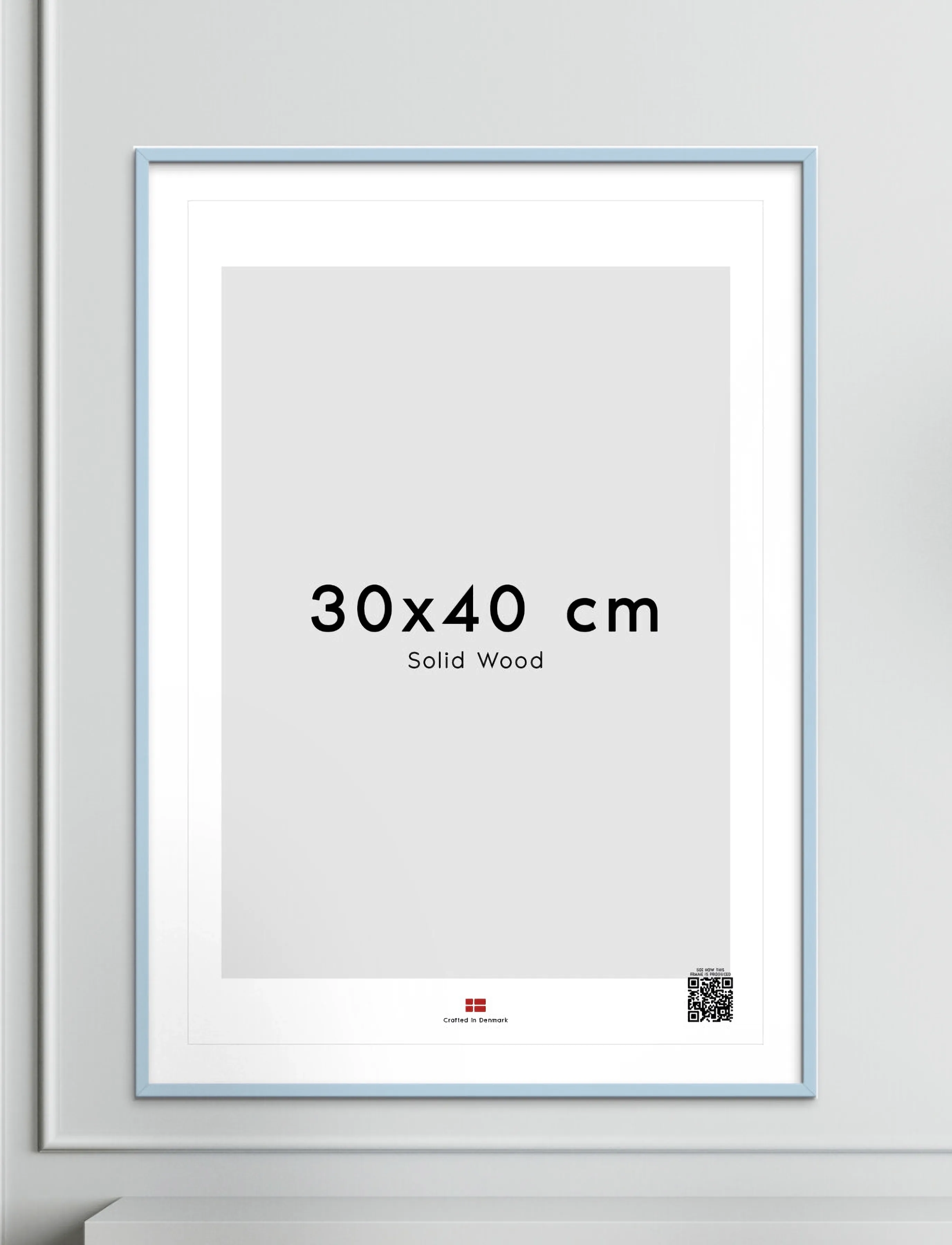 Poster & Frame Sky Blue Wood Frame, 30X40 cm, Decoration, Blau - Frames, Homeware