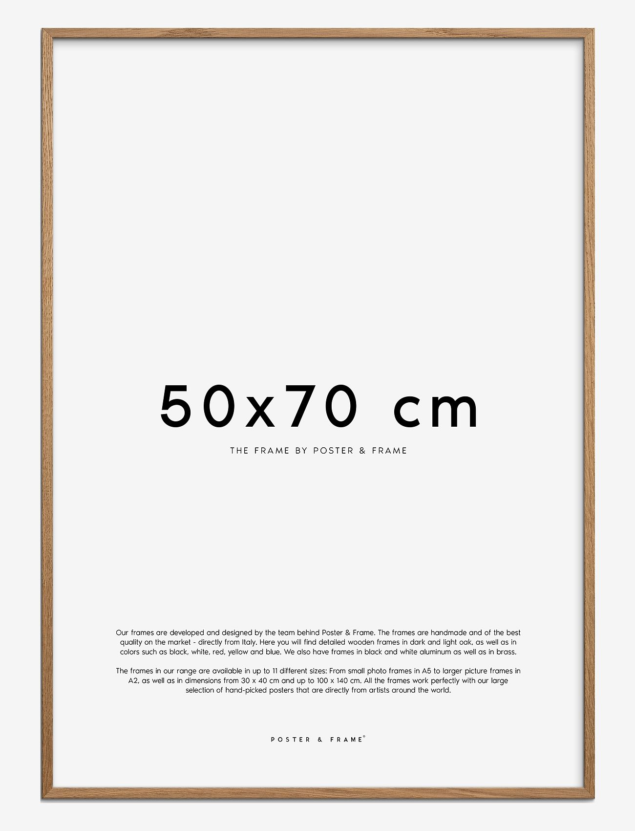 Poster & Frame PFA012-5070 - Poster & Frame - OAK / brown
