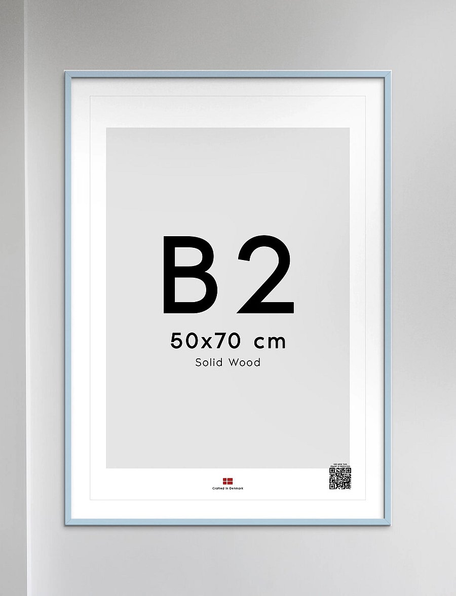 Poster & Frame - Sky Blue Wood Frame - bilderrahmen - light blue - 0