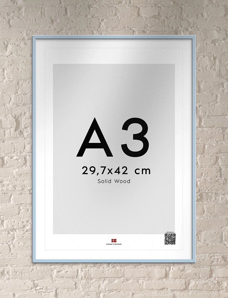 Poster & Frame - Sky Blue Wood Frame - bilderrahmen - light blue - 0