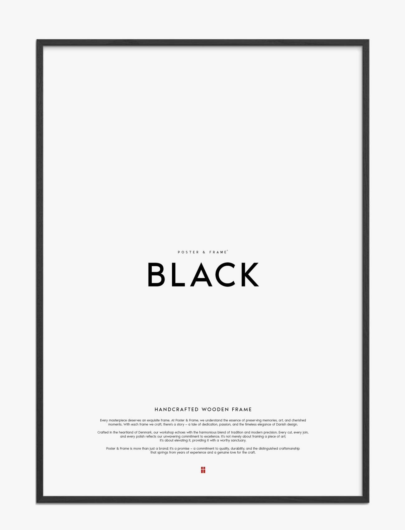 Poster & Frame Black Wood Frame, Ramme, Sort, Str: 15X21CM