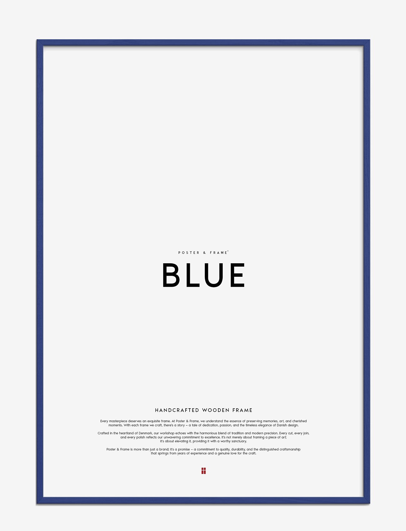 Poster & Frame - Blue Wood Frame - laagste prijzen - blue - 0