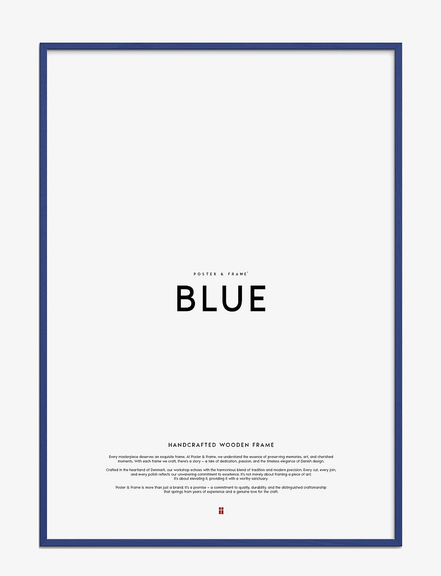 Poster & Frame - Blue Wood Frame - bilderrahmen - blue - 1