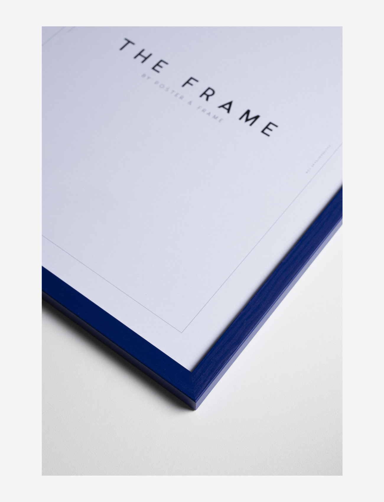 Poster & Frame - Blue Wood Frame - køb efter pris - blue - 1
