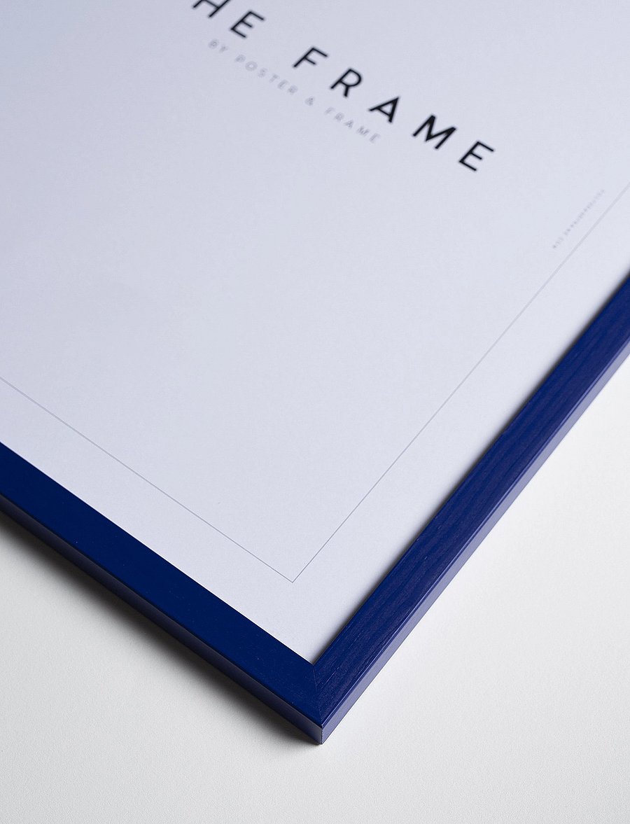 Poster & Frame - Blue Wood Frame - bilderrahmen - blue - 0