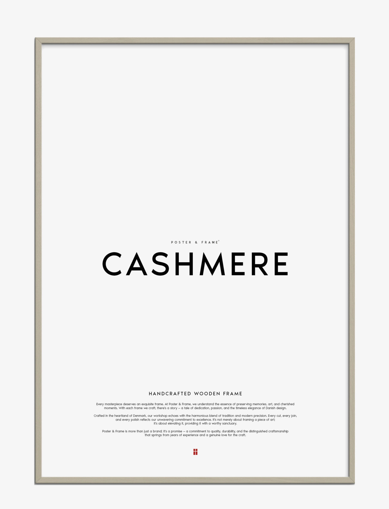 Poster & Frame Cashmere Wood Frame, Ramme, Grå, Str: A4