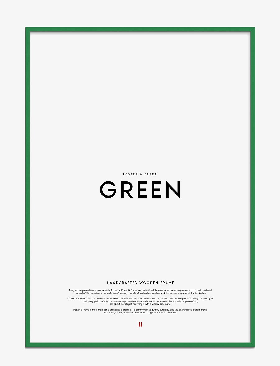 Poster & Frame - Green Wood Frame - bilderrahmen - green - 0