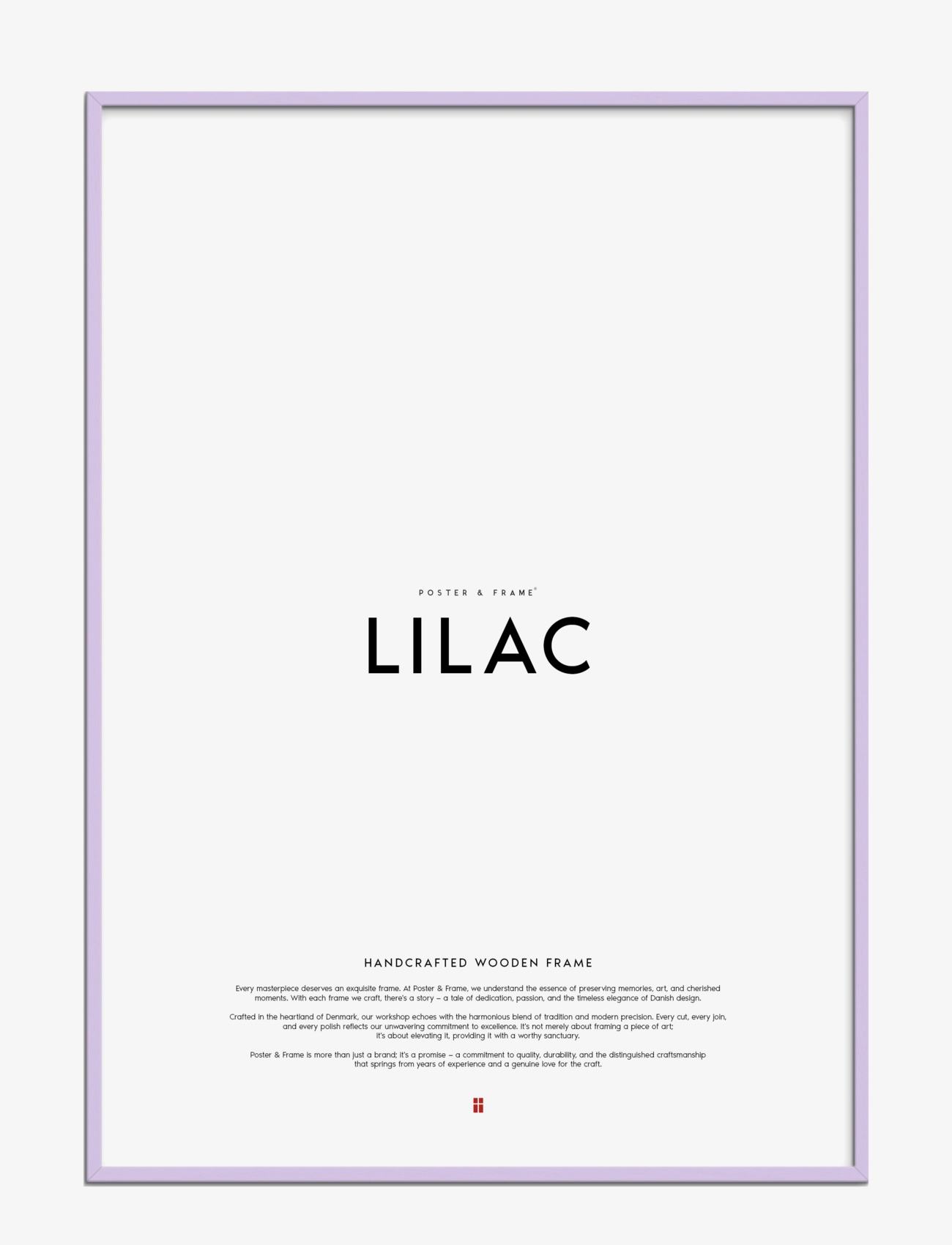 Poster & Frame Lilac Wood Frame, Ramme, Lila, Str: A4