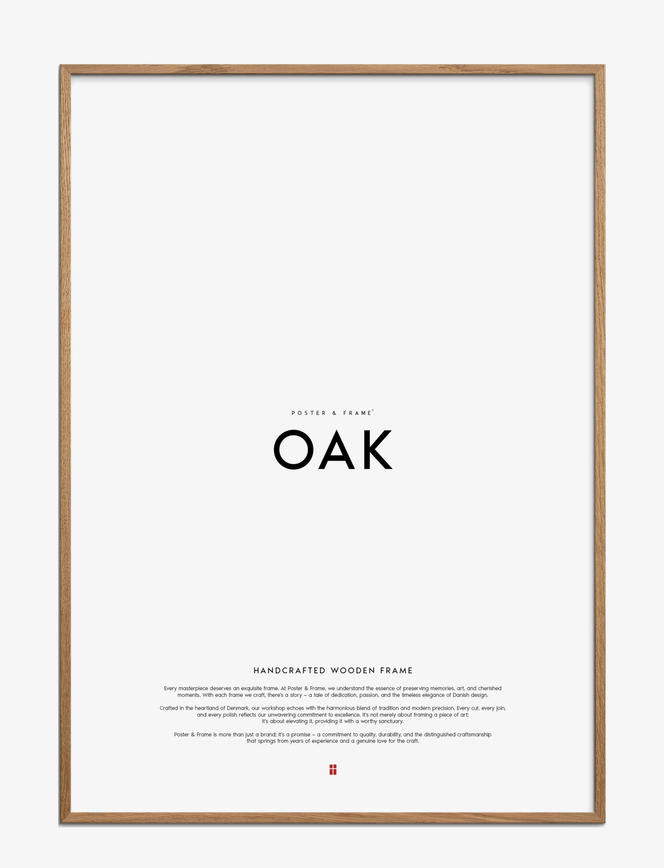 Poster & Frame Oak Wood Frame, Ramme, Brun, Str: 15X21CM