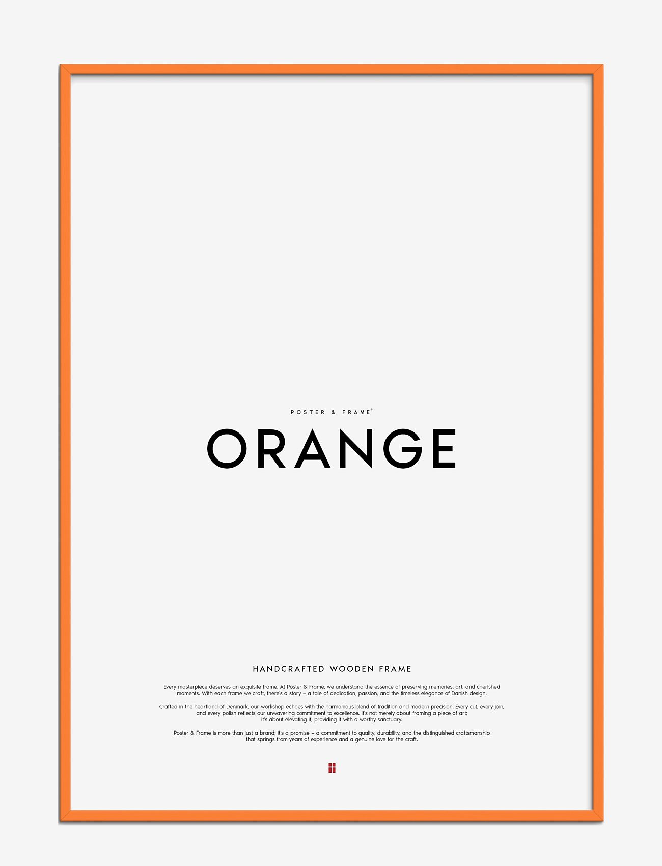 Poster & Frame - Orange Wood Frame - køb efter pris - orange - 0