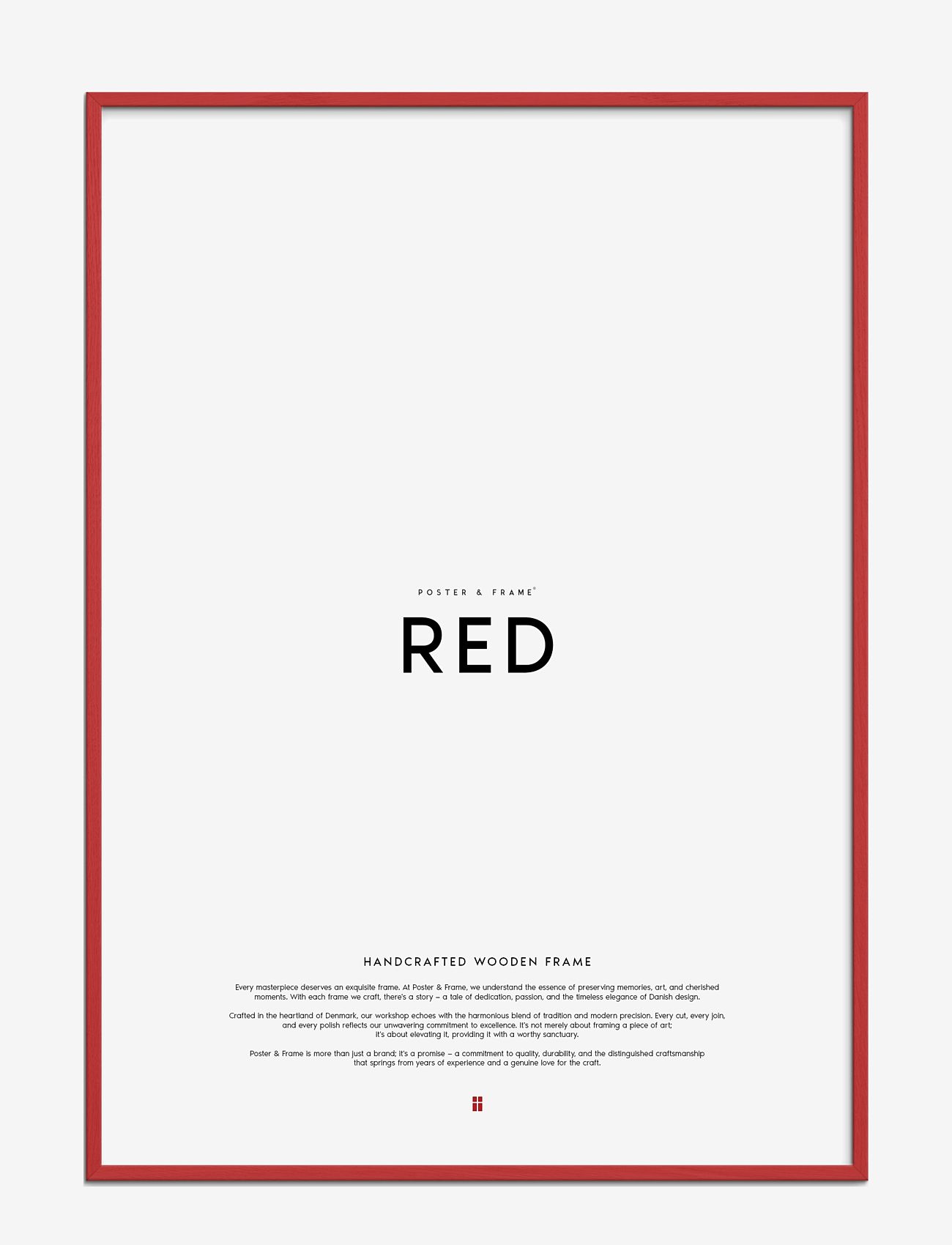 Poster & Frame - Red Wood Frame - laveste priser - red - 0