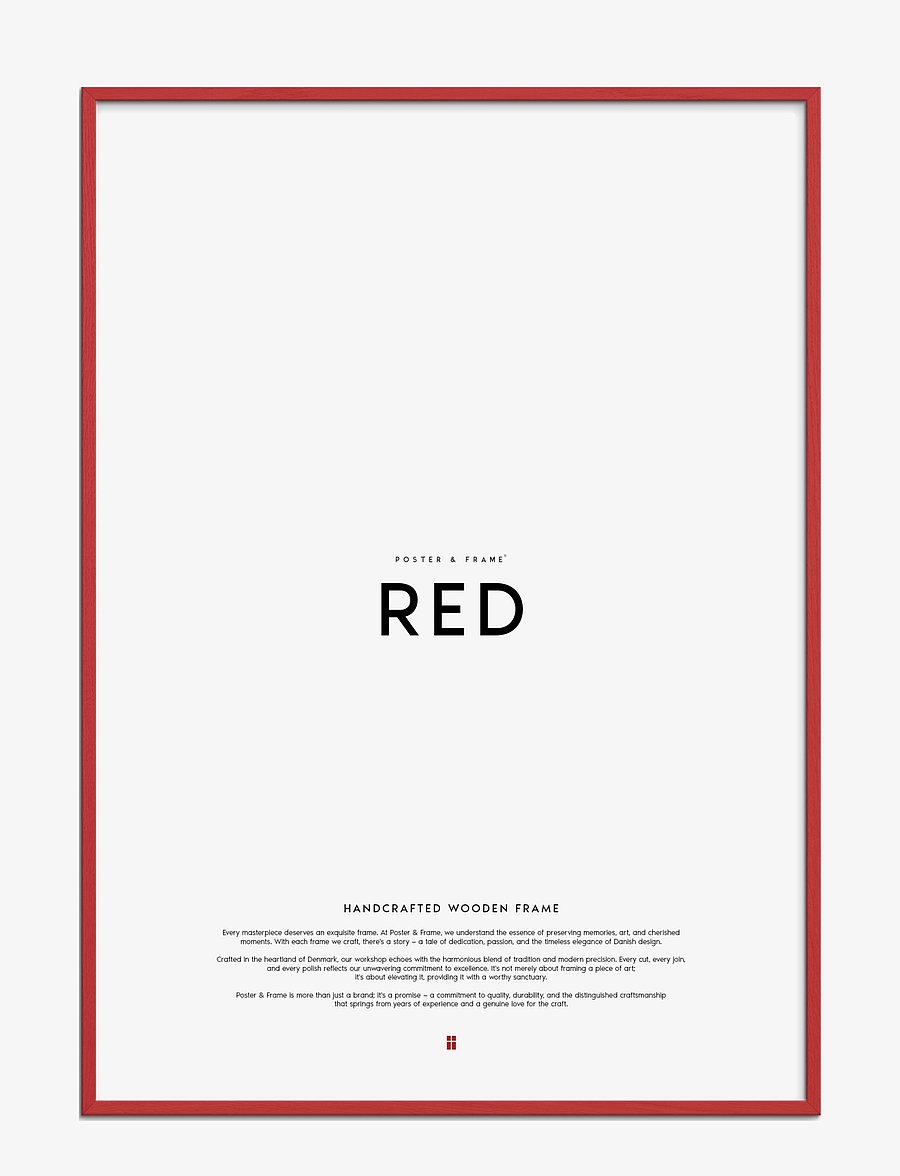 Poster & Frame - Red Wood Frame - bilderrahmen - red - 1