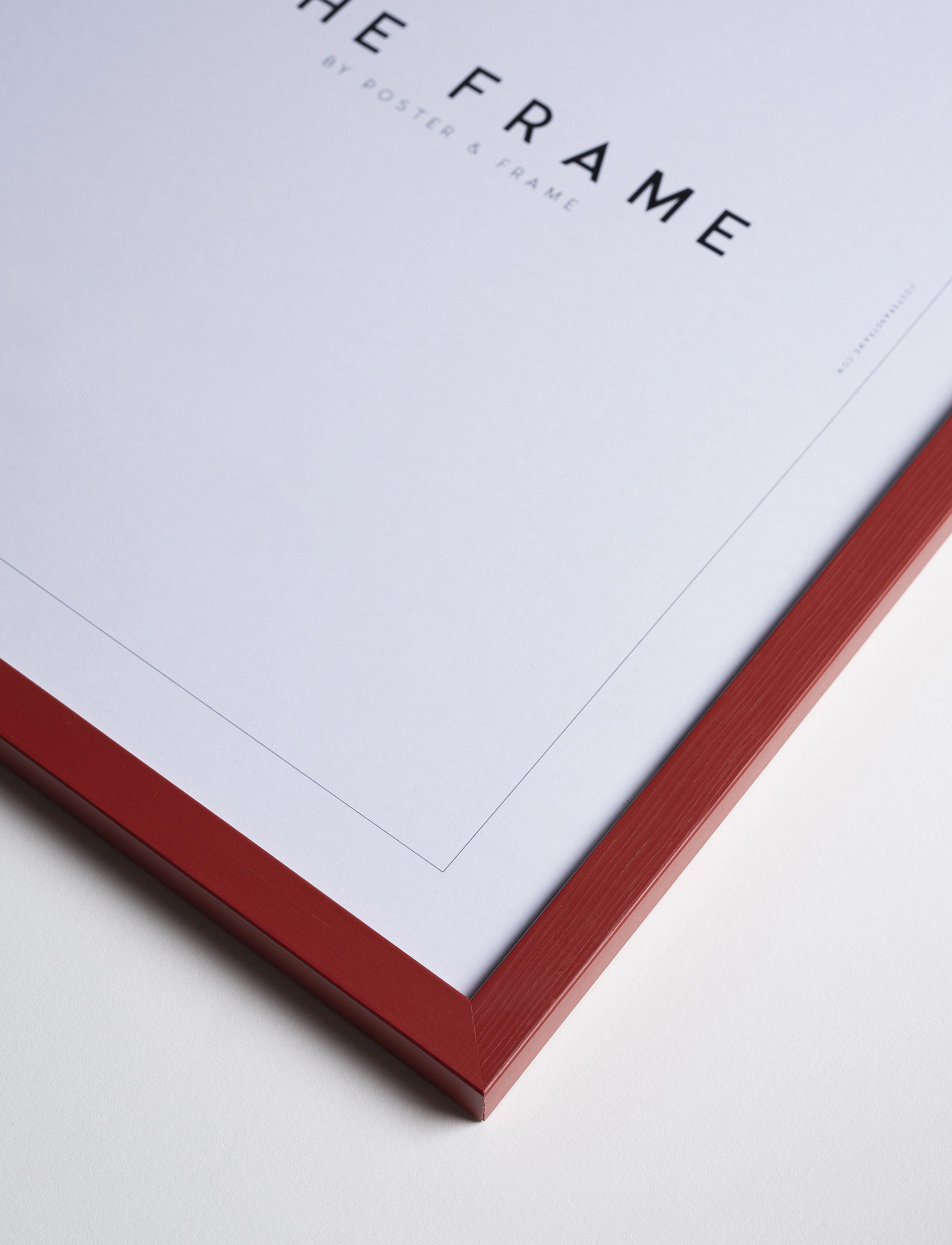 Poster & Frame Red Wood Frame, A4, Decoration, Rot - Frames, Homeware