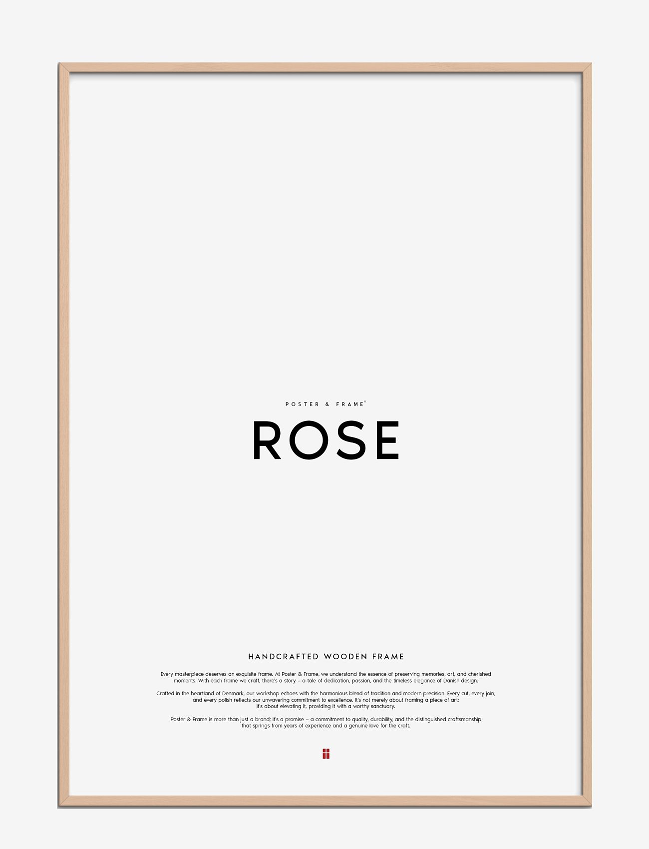 Poster & Frame - Rose Wood Frame - laveste priser - rose - 0
