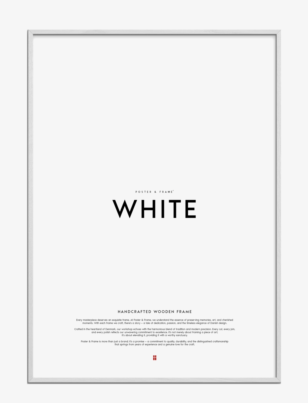 Poster & Frame Wooden Frame 70X100, Ramme, Hvid, Str: A4