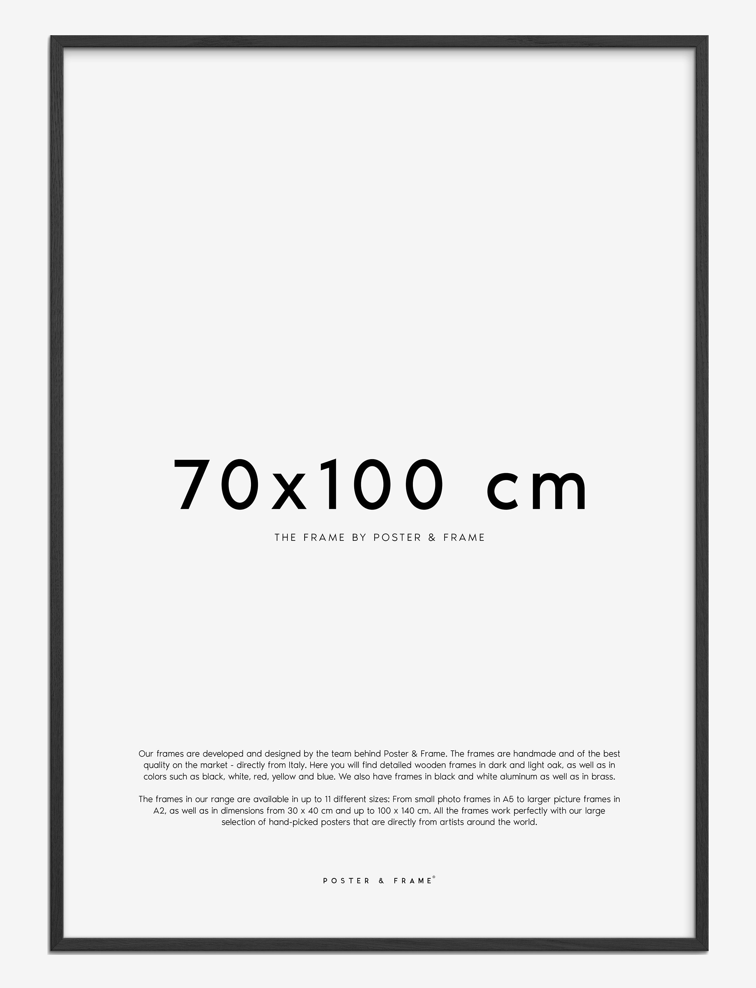 Poster & Frame - Wooden frame - 70x100 - bilderrahmen - black - 3