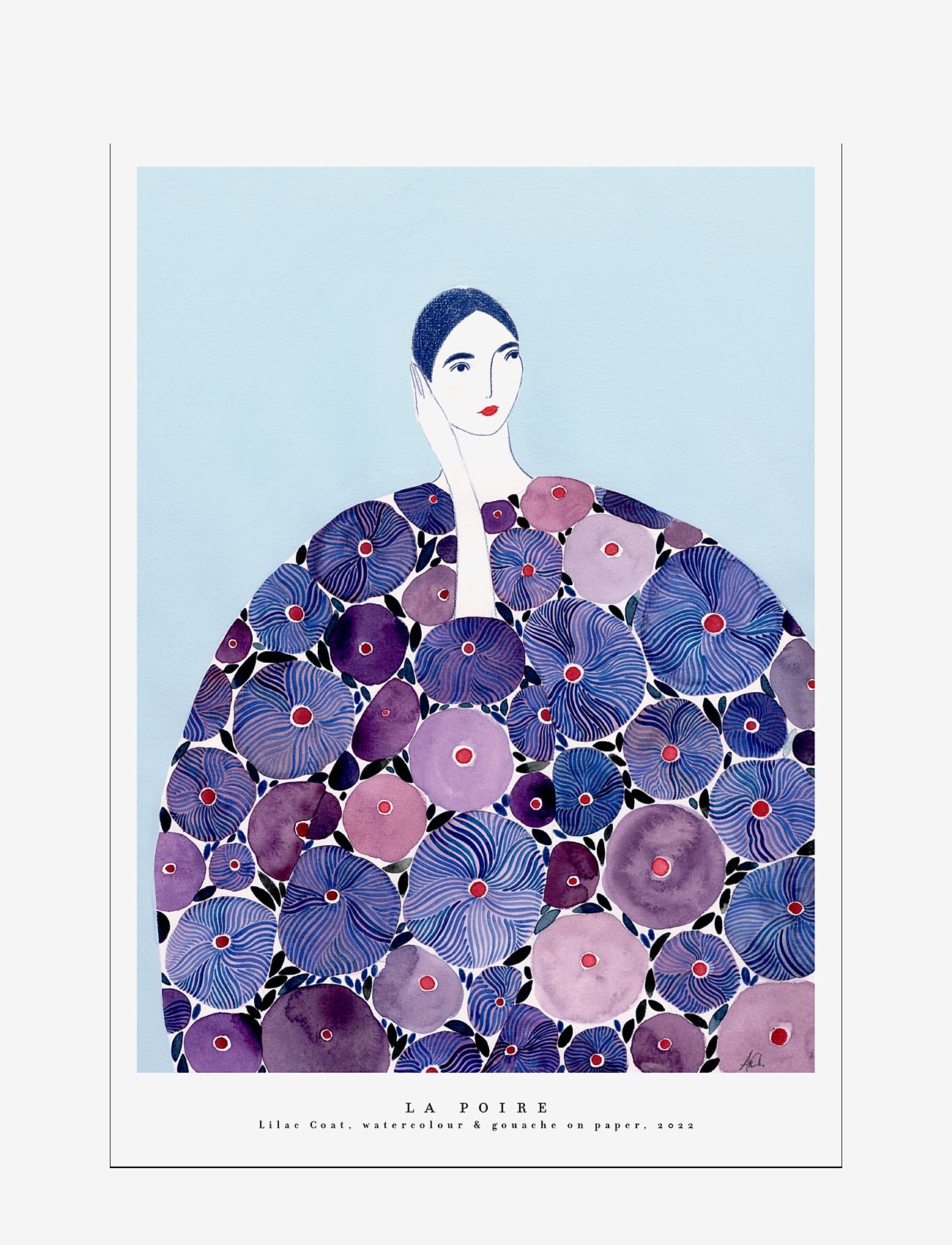Poster & Frame - Lilac Coat - illustrationer - multi - 1