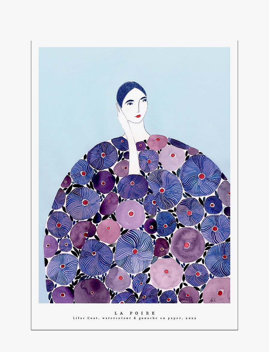 Poster & Frame - Lilac Coat - illustrationen - multi - 1
