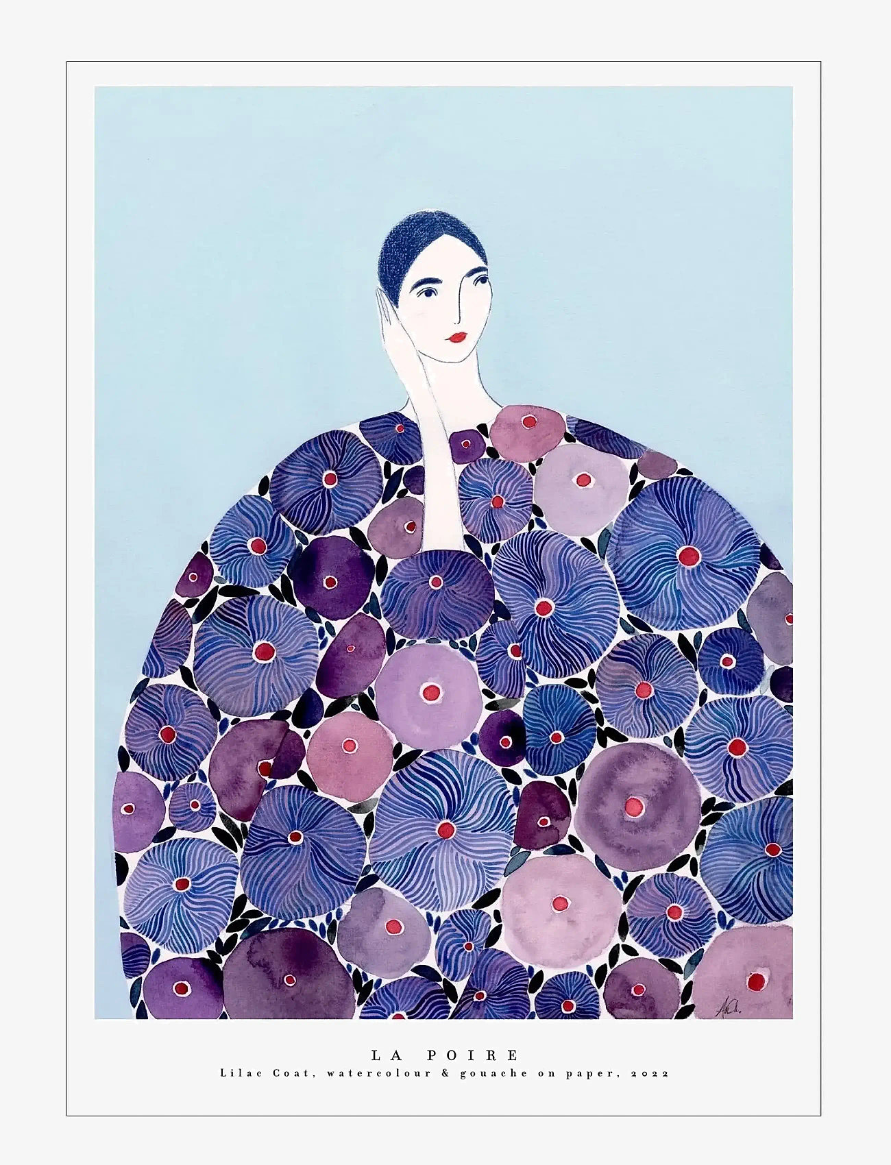 Poster & Frame - Lilac Coat - illustrationer - multi - 0