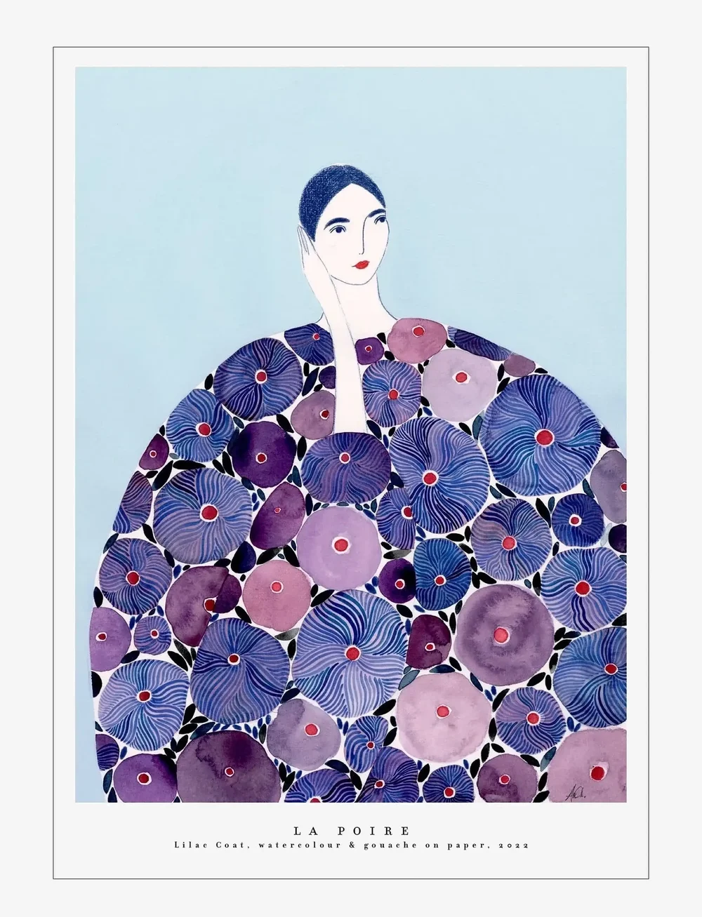 Poster & Frame - Lilac Coat - illustrationer - multi - 0