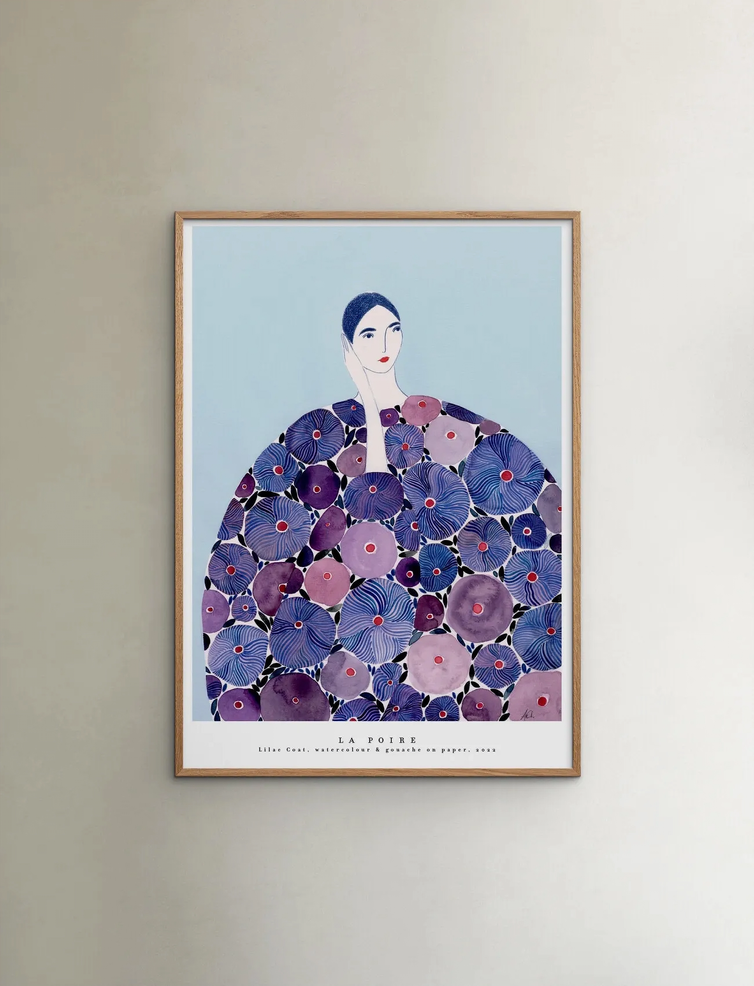 Poster & Frame Lilac Coat, 70X100 cm, Posters, Lila - Illustrations, Homeware