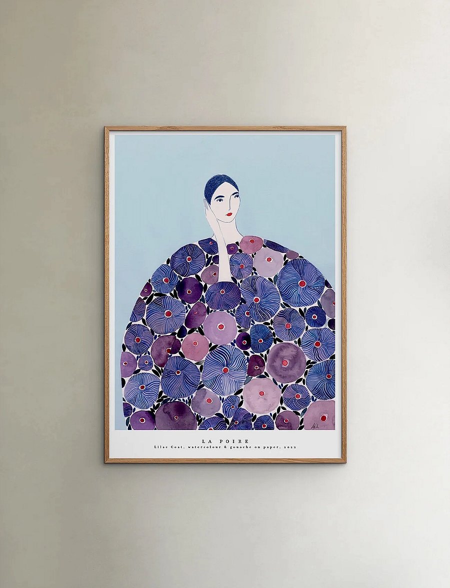 Poster & Frame - Lilac Coat - illustratsioonid - multi - 0