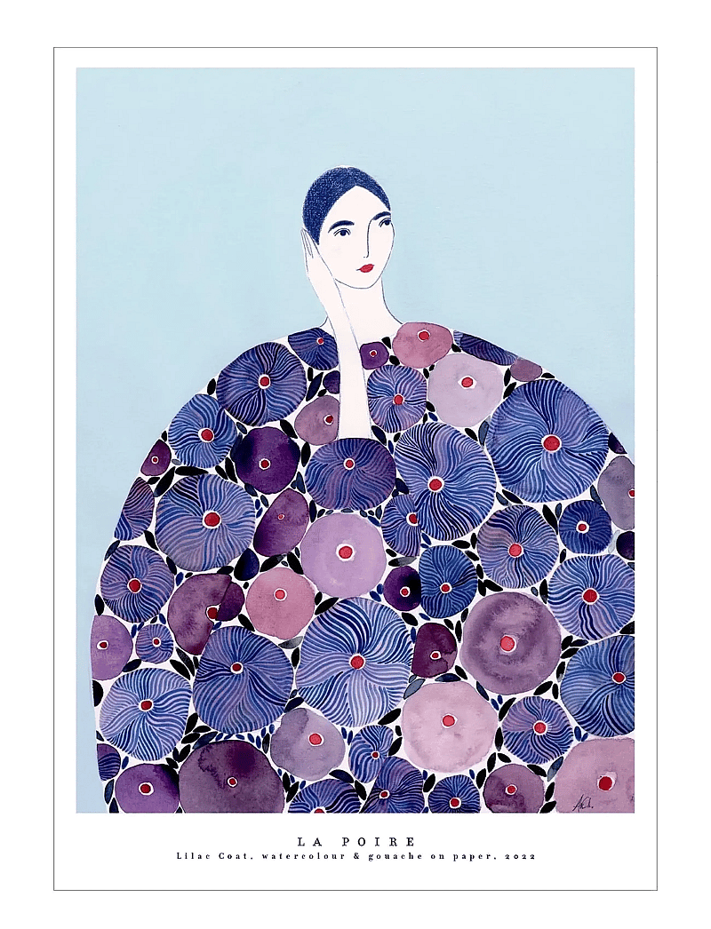 Poster & Frame - Lilac Coat - illustrations - multi - 1