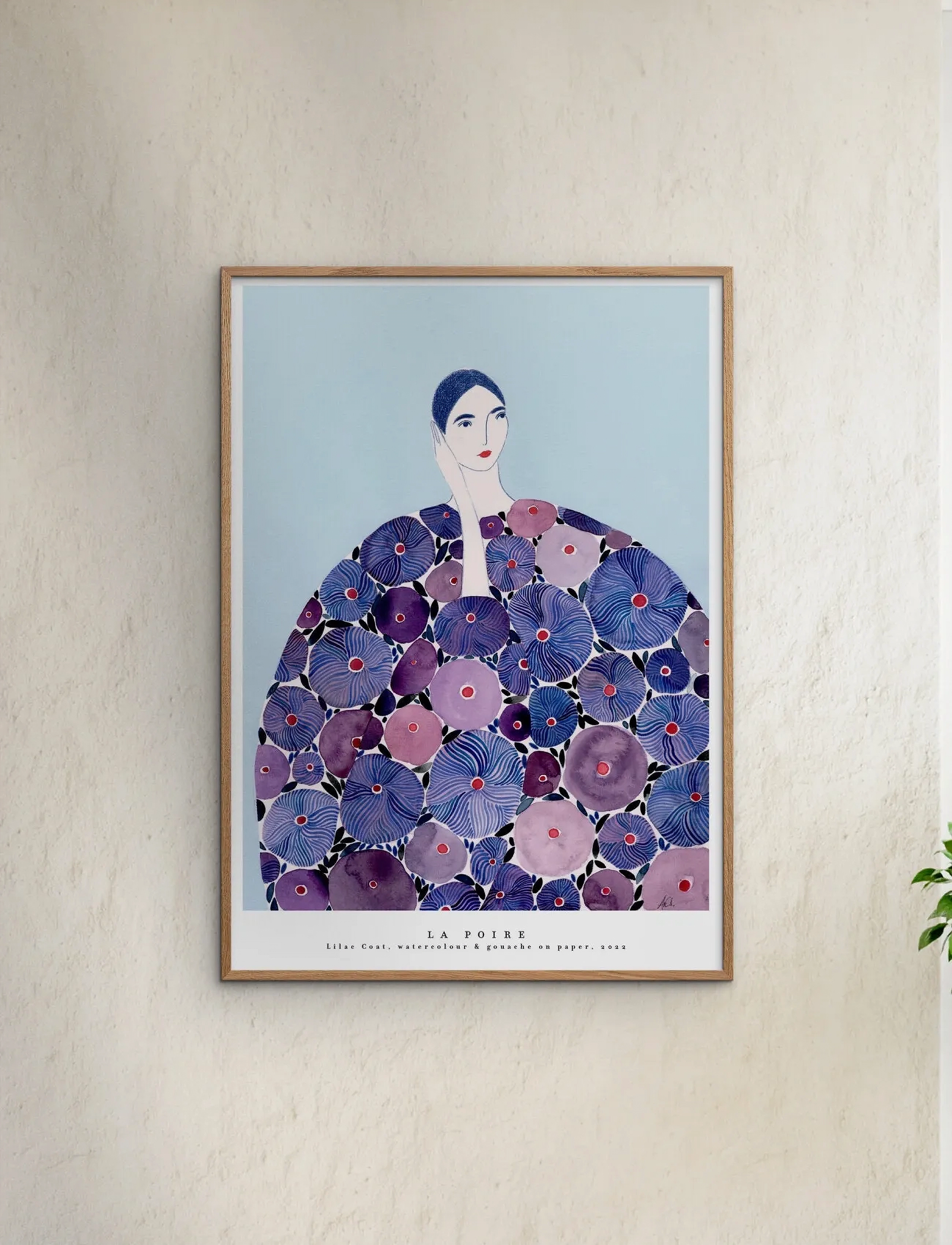Poster & Frame Lilac Coat, 50X70 cm, Posters, Lila - Illustrations, Homeware