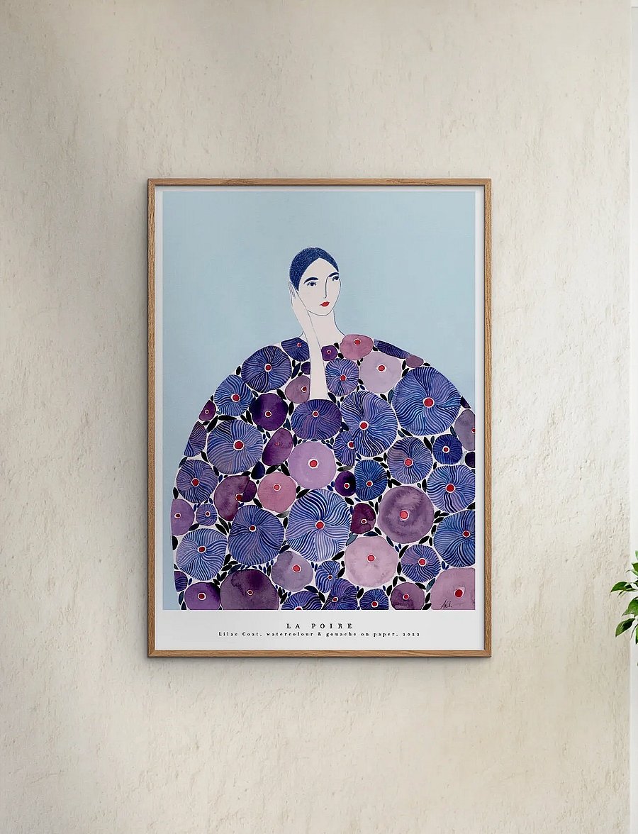 Poster & Frame - Lilac Coat - illustratsioonid - multi - 0