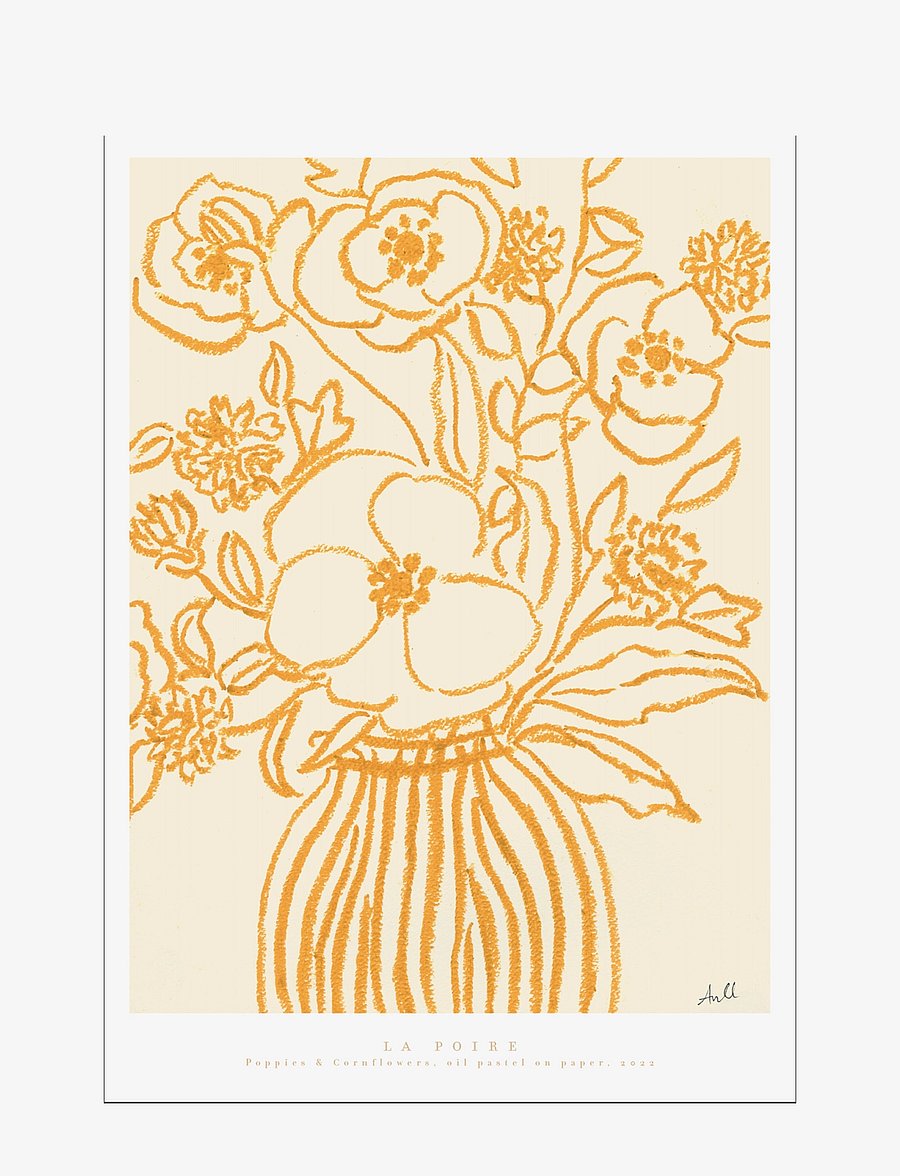 Poster & Frame - Poppies & Cornflowers - multi - 0