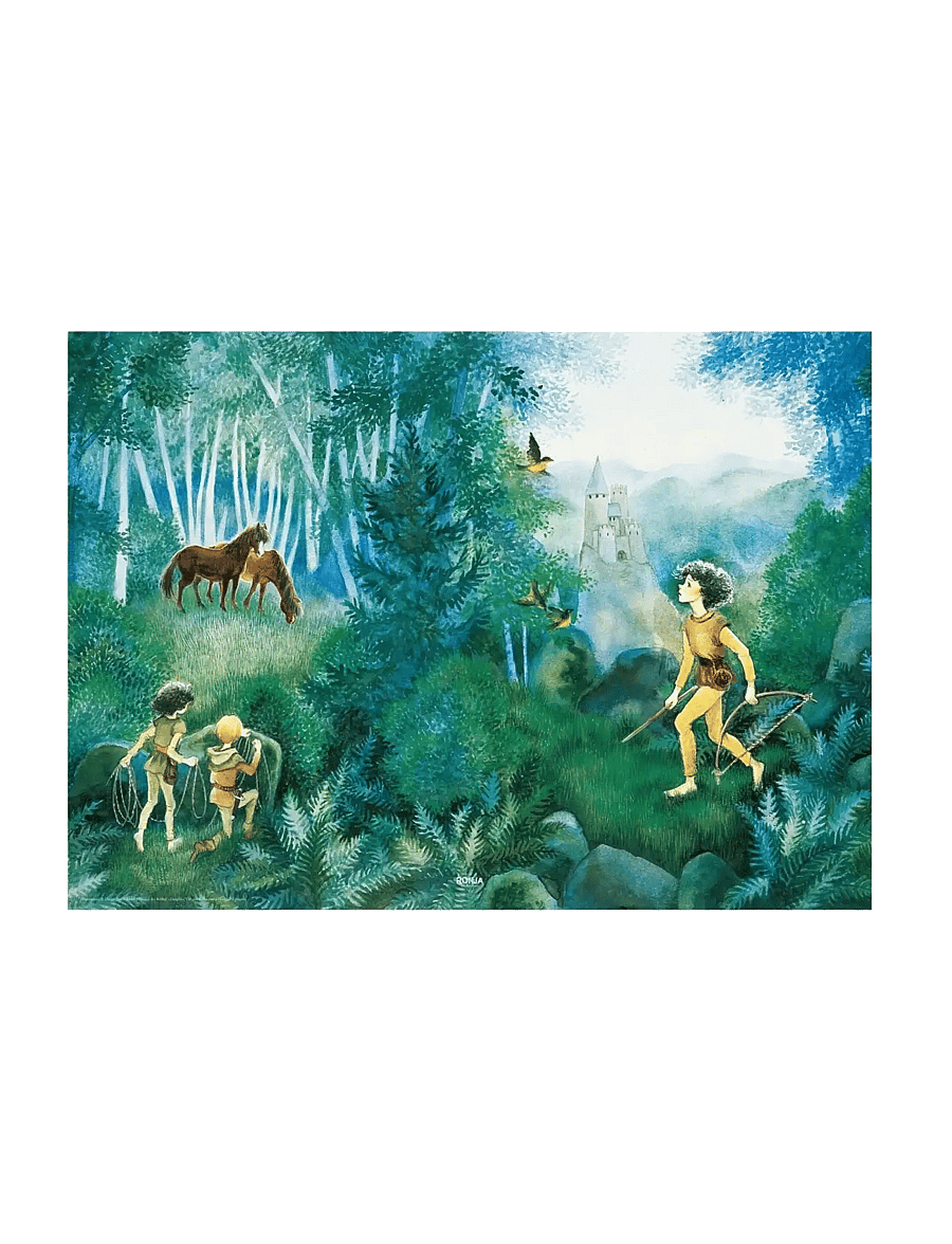 Poster & Frame - Astrid Lindgren - Adventure - Ronja The Robbers Daughter - märchen - blue - 1