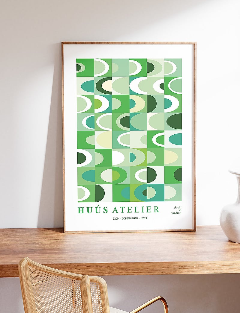 Poster & Frame - archi-arancione - graafilised mustrid - green - 1