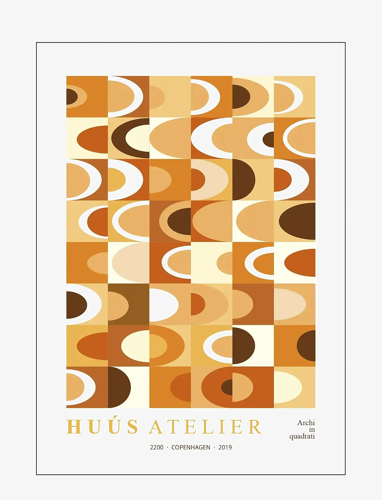 Poster & Frame - archi-arancione - grafiske mønstre - off-white - 0