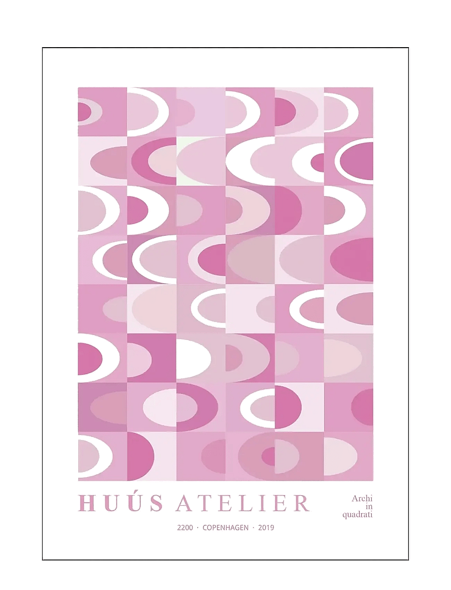 Poster & Frame - archi-rosa - grafische muster - pink - 0
