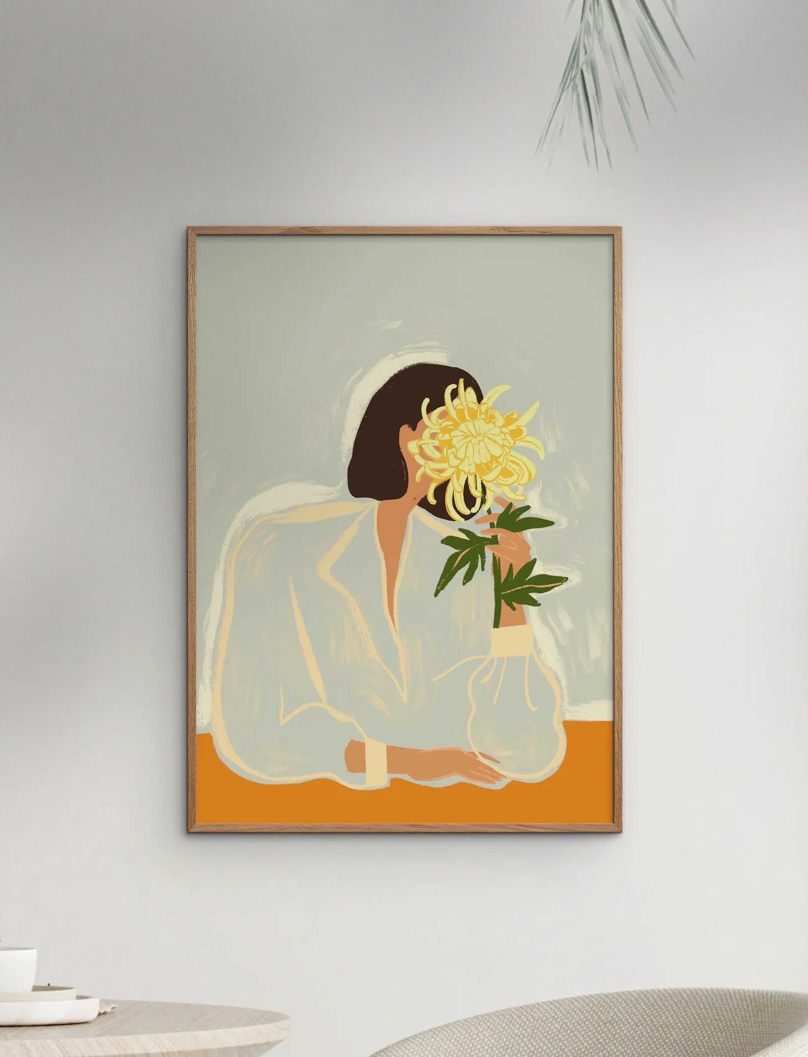 Poster & Frame Arty Guava The Crysanthemum, 70X100 cm, Posters, Gelb - Illustrations, Homeware