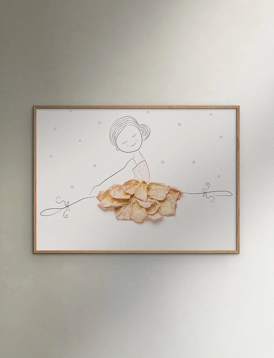 Poster & Frame - Mette Handberg - Ballerina Amalie - tsirkus - beige - 0