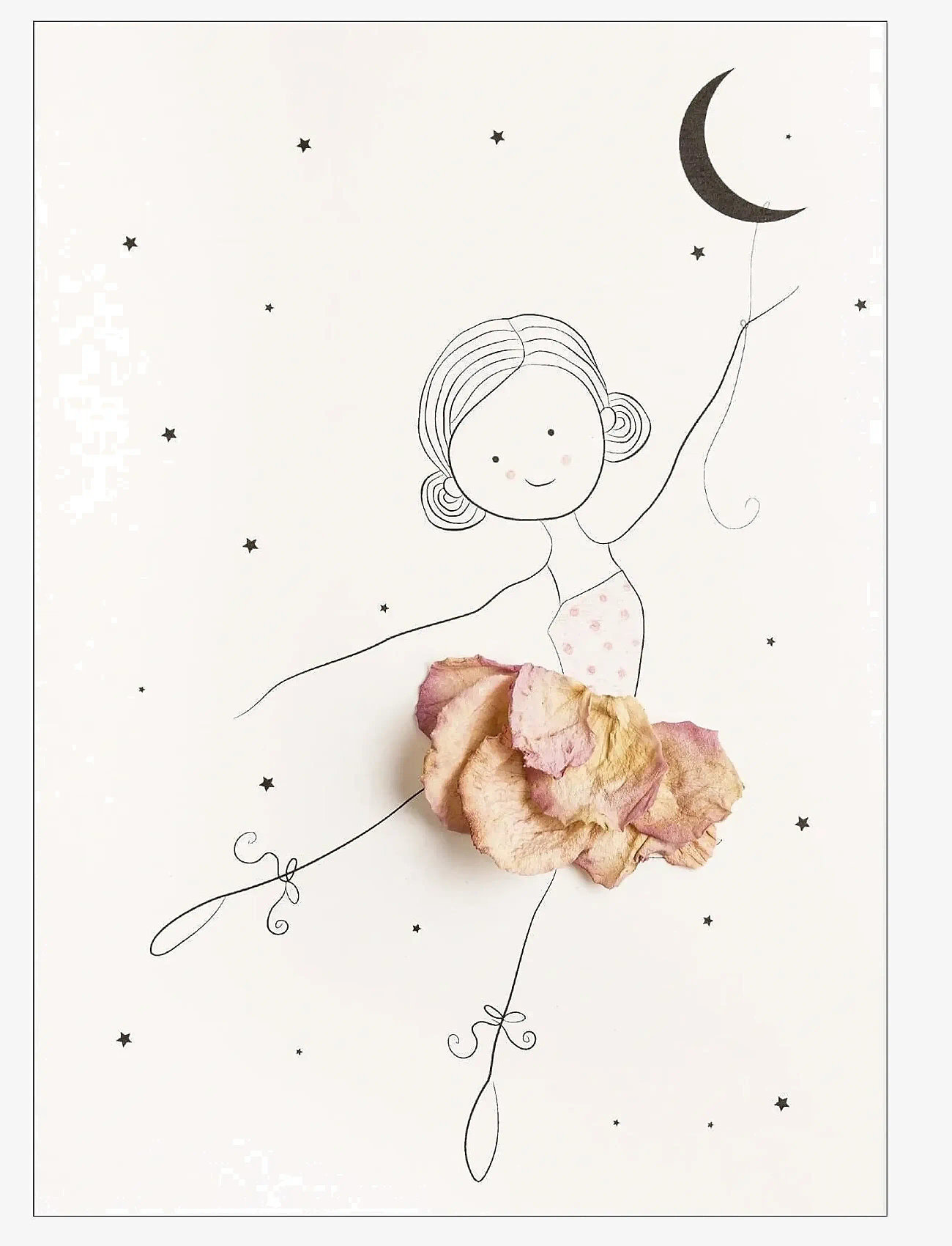 Poster & Frame - Mette Handberg - Ballerina Ella - märchen - beige - 1