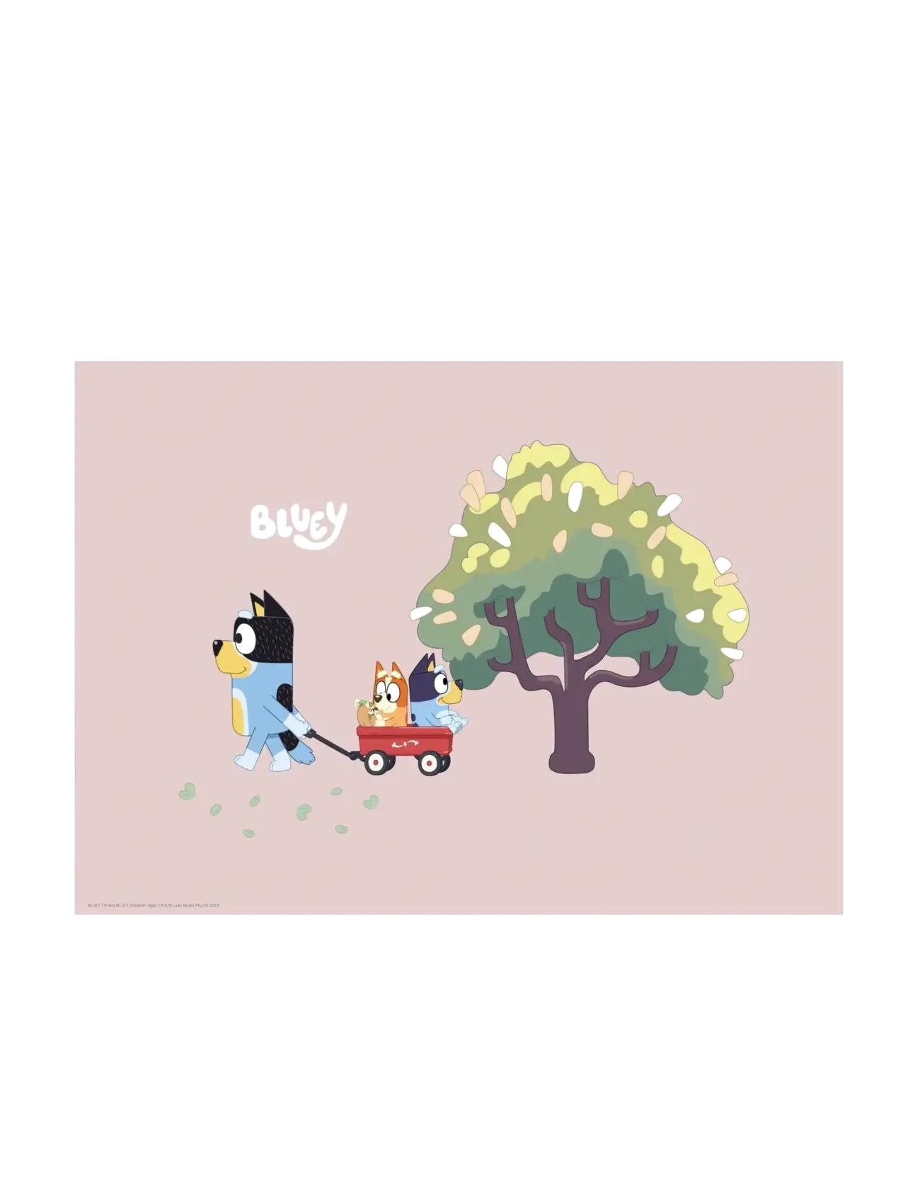 Poster & Frame Bluey Big Tree, 50X 70 cm, Posters Frames, Rosa - Posters, Kinder