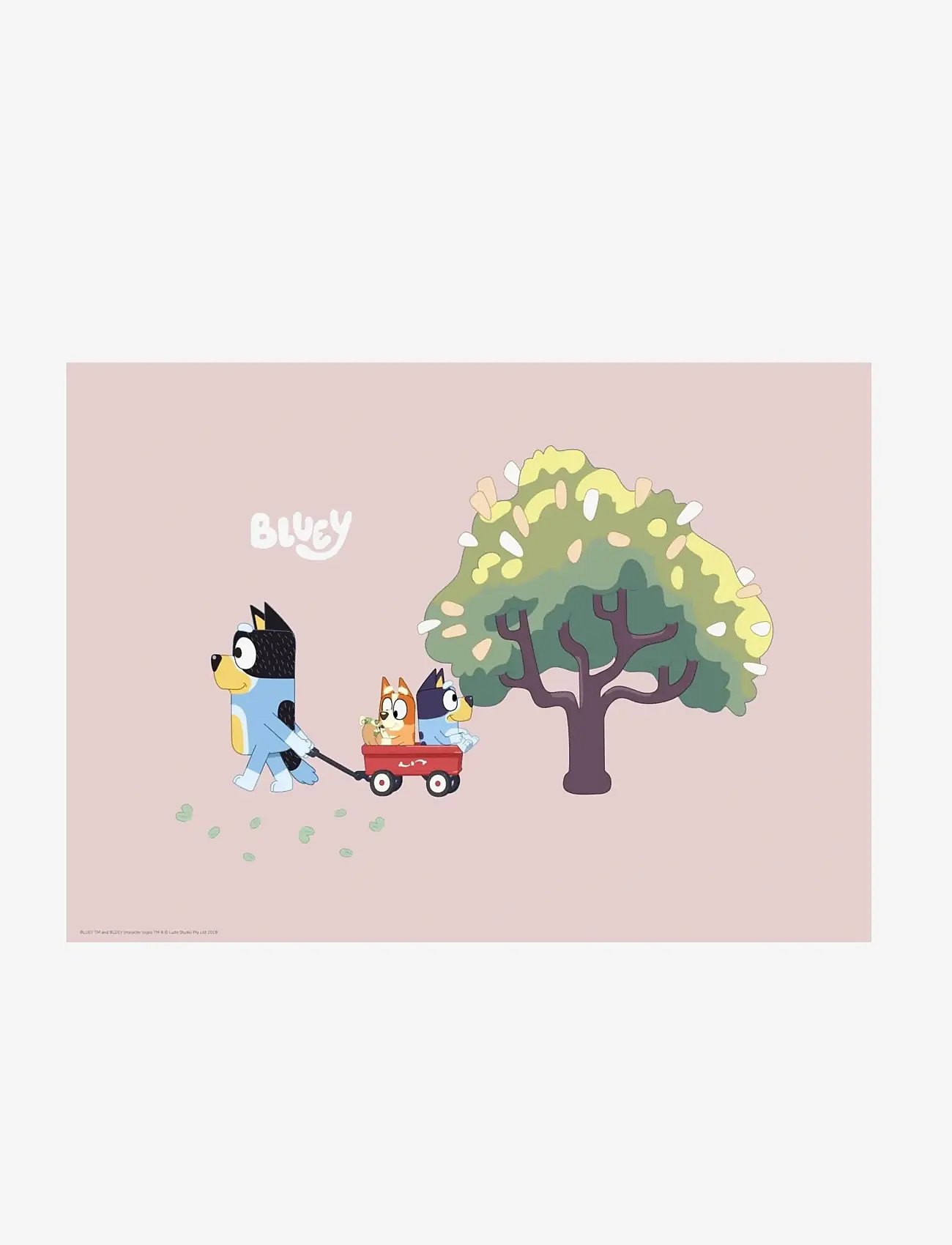 Poster & Frame - Bluey - Big Tree - djur - pink - 1